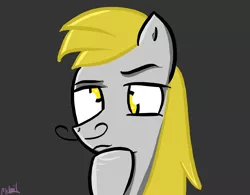 Size: 4240x3300 | Tagged: safe, artist:mikail baysan, derpibooru import, derpy hooves, pegasus, pony, female, mare, moustache, solo, suspicious, yellowmane