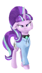 Size: 523x892 | Tagged: artist:chibadeer, clothes, cosplay, costume, crossover, derpibooru import, floppy ears, gideon gleeful, gravity falls, safe, solo, starlight glimmer