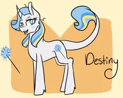 Size: 999x799 | Tagged: artist:peppertomb, classical unicorn, curved horn, cutie mark, derpibooru import, leonine tail, oc, offspring, parent:prince blueblood, parents:bluetrix, parent:trixie, safe, solo, unofficial characters only, unshorn fetlocks