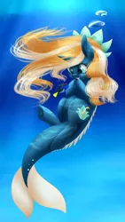 Size: 2160x3840 | Tagged: safe, artist:noodlefreak88, derpibooru import, oc, oc:tidal charm, unofficial characters only, aquapony, 4k, 4k tidal contest entries, female, seaunicorn, solo, underwater, water