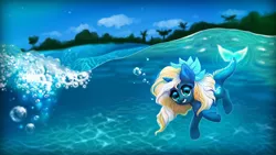 Size: 3840x2160 | Tagged: safe, artist:confetticakez, derpibooru import, oc, oc:tidal charm, unofficial characters only, aquapony, 4k, 4k tidal contest entries, female, seaunicorn, solo, underwater, water