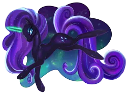 Size: 2500x1848 | Tagged: safe, artist:konekonoarashi, derpibooru import, idw, nightmare rarity, rarity, pony, unicorn, female, grin, image, looking at you, mare, png, smiling, solo