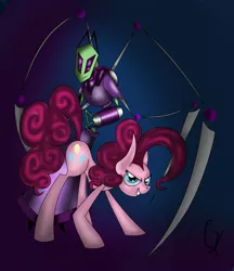 Size: 2953x3423 | Tagged: almighty tallest, artist:surprisehouse3338, crossover, derpibooru import, invader zim, pinkie pie, safe