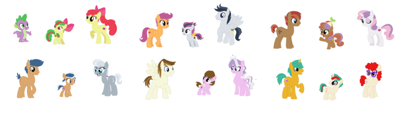 Size: 4144x1236 | Tagged: safe, artist:roman-santos, derpibooru import, apple bloom, button mash, diamond tiara, featherweight, first base, rumble, scootaloo, silver spoon, snails, spike, sweetie belle, twist, oc, dracony, dragon, earth pony, hybrid, pegasus, pony, unicorn, colt, cute, cutie mark, cutie mark crusaders, feathertiara, female, filly, interspecies offspring, male, mare, next generation, offspring, older, older apple bloom, older button mash, older diamond tiara, older featherweight, older first base, older rumble, older scootaloo, older silver spoon, older snails, older sweetie belle, older twist, open mouth, parent:apple bloom, parent:button mash, parent:diamond tiara, parent:featherweight, parent:first base, parent:rumble, parent:scootaloo, parent:silver spoon, parent:snails, parent:spike, parent:sweetie belle, parent:twist, parents:diamondweight, parents:rumbloo, parents:snailstwist, parents:spikebloom, parents:spoonbase, parents:sweetiemash, rumbloo, shipping, simple background, smiling, snailstwist, spikebloom, spoonbase, stallion, straight, sweetiemash, the cmc's cutie marks, white background