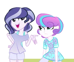 Size: 896x751 | Tagged: safe, artist:berrypunchrules, derpibooru import, princess flurry heart, oc, oc:blizzy skies, equestria girls, spoiler:s06, equestria girls-ified, offspring, older, parent:princess cadance, parent:shining armor, parents:shiningcadance, simple background, sisters, transparent background