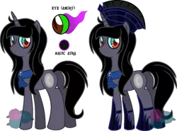 Size: 1024x758 | Tagged: safe, artist:t-aroutachiikun, derpibooru import, oc, oc:prince thanatos, unofficial characters only, offspring, parent:king sombra, parent:princess luna, parents:lumbra, reference sheet, simple background, solo, transparent background