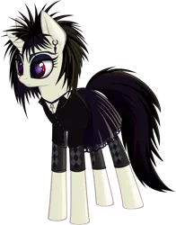 Size: 2210x2820 | Tagged: ankh, artist:styroponyworks, clothes, derpibooru import, goth, safe, skirt, solo, vinyl scratch