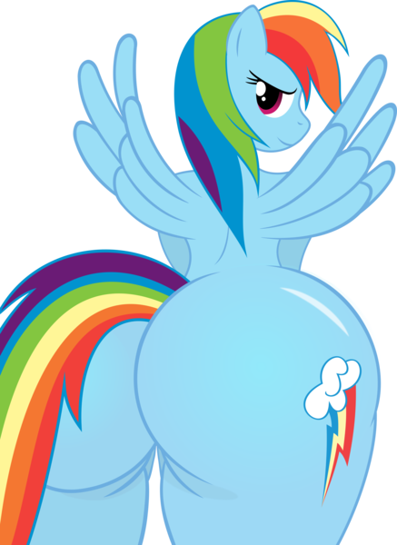 Size: 4691x6448 | Tagged: absurd resolution, anthro, artist:slb94, ass, bedroom eyes, derpibooru import, female, impossibly wide hips, rainbow dash, rainbutt dash, smiling, solo, solo female, suggestive, the ass was fat, wide hips, wingboner