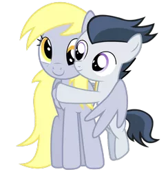 Size: 824x845 | Tagged: safe, artist:lunaticdawn, derpibooru import, edit, derpy hooves, rumble, pegasus, pony, cute, derpumble, female, hug, male, mare, shipping, simple background, straight, transparent background, vector, winghug