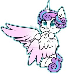 Size: 1024x1090 | Tagged: safe, artist:alice4kotov, derpibooru import, princess flurry heart, the crystalling, cute, flurrybetes, heart eyes, preening, simple background, solo, transparent background, watermark, wing bite, wingding eyes