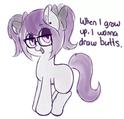 Size: 1280x1223 | Tagged: safe, artist:wickedsilly, derpibooru import, oc, oc:wicked silly, unofficial characters only, pony, unicorn, braces, cute, female, filly, glasses, small, solo