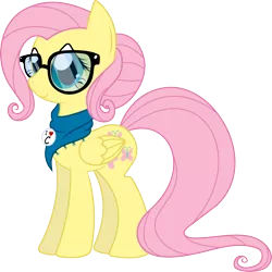 Size: 1883x1880 | Tagged: artist:nazoth, clothes, derpibooru import, fluttershy, glasses, hilarious in hindsight, hipster, hipstershy, safe, scarf, solo