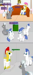 Size: 1000x2291 | Tagged: suggestive, artist:hakar-kerarmor, derpibooru import, oc, oc:arrowhead, oc:bastion, oc:monolith, ask four inept guardponies, royal guard, rule 63