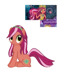Size: 637x738 | Tagged: safe, artist:berrypunchrules, derpibooru import, applejack, gloriosa daisy, verity lucky, ponified, crystal pony, earth pony, pony, equestria girls, legend of everfree, the crystalling, equestria girls ponified, female, guess, headband, jossed, mare, simple background, solo, speculation, transparent background