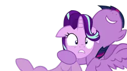 Size: 1188x664 | Tagged: safe, artist:linormusicbeatpone, derpibooru import, starlight glimmer, twilight sparkle, twilight sparkle (alicorn), alicorn, pony, the crystalling, cute, duo, duo female, female, floppy ears, hug, mare, simple background, transparent background, vector