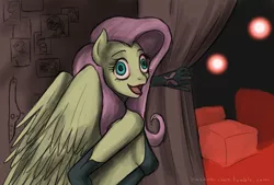 Size: 1280x866 | Tagged: grimdark, artist:hasana-chan, derpibooru import, big macintosh, fluttershy, anthro, 30 minute art challenge, bloodshot eyes, breasts, busty fluttershy, clothes, evening gloves, female, fluttermac, gloves, implied big macintosh, implied bisexual, implied braeburn, implied braemac, implied cheerilee, implied cheerimac, implied fluttermac, implied gay, implied incest, implied murder, male, nightmare fuel, obsession, piercing, saw, shipping, straight, this will end in tears and/or death, tongue piercing, yandere