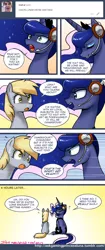 Size: 650x1551 | Tagged: safe, artist:johnjoseco, derpibooru import, derpy hooves, princess luna, pegasus, pony, ask gaming princess luna, gamer luna, ask, comic, dialogue, female, mare, speech bubble, tumblr