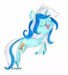 Size: 1456x1612 | Tagged: safe, artist:raiwee, derpibooru import, minuette, solo, traditional art