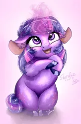 Size: 1300x2000 | Tagged: artist:shirofoz, chibi, cute, derpibooru import, floppy ears, fluffy, magic, safe, solo, twiabetes, twilight sparkle