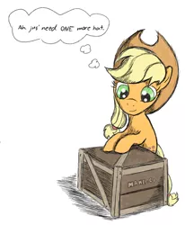 Size: 1944x2360 | Tagged: safe, artist:mr-1, derpibooru import, applejack, crate, solo