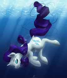 Size: 1500x1750 | Tagged: semi-grimdark, artist:thegraid, derpibooru import, rarity, pony, unicorn, air bubble, asphyxiation, bubble, drowning, female, imminent death, mare, solo, underwater