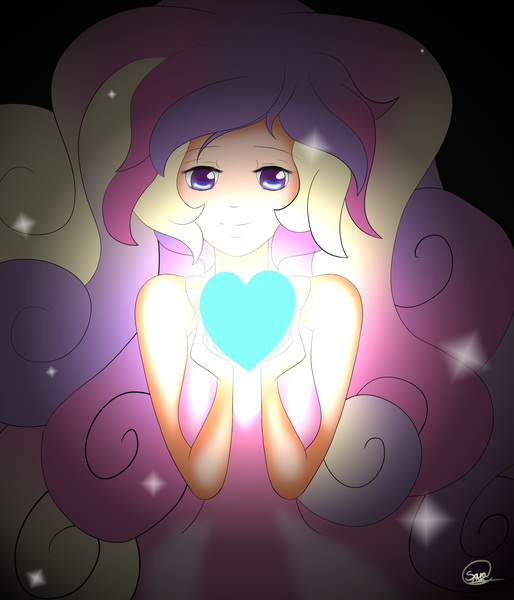 Size: 3402x3969 | Tagged: artist:kisara, clothes, derpibooru import, dress, heart, human, humanized, princess cadance, safe, solo