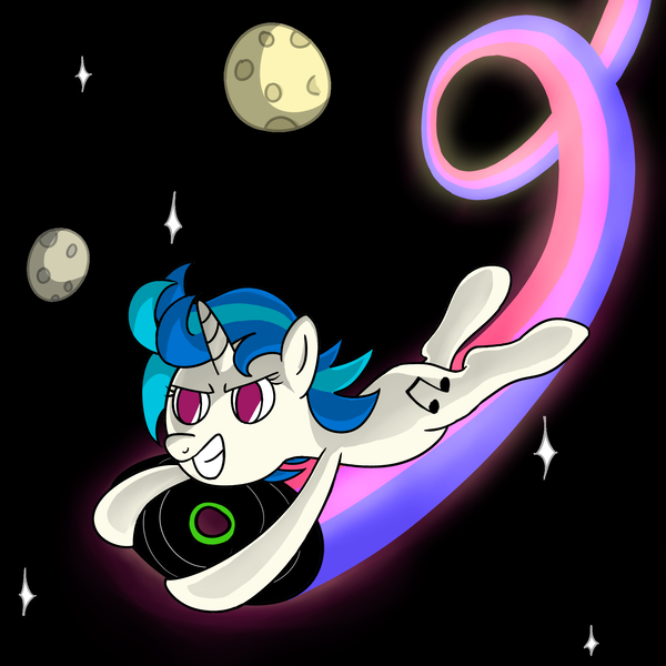 Size: 2000x2000 | Tagged: artist:nyax, asteroid, derpibooru import, record, safe, solo, space, vinyl scratch