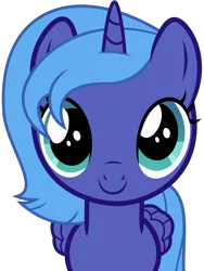 Size: 4060x5400 | Tagged: absurd resolution, artist:derek pony, artist:slb94, c:, cute, derpibooru import, filly, looking at you, lunabetes, princess luna, safe, simple background, smiling, solo, transparent background, vector, weapons-grade cute, woona