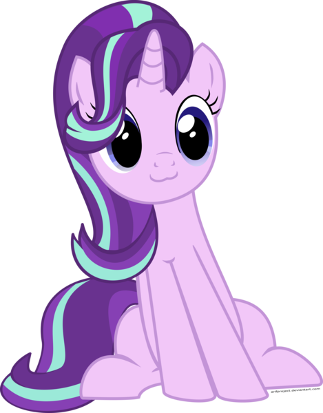 Size: 6000x7683 | Tagged: safe, artist:arifproject, derpibooru import, starlight glimmer, pony, unicorn, spoiler:s06, :3, absurd resolution, catface, cute, female, glimmerbetes, leaning, mare, new hairstyle, simple background, sitting, sitting catface meme, smiling, solo, transparent background, vector