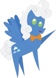 Size: 685x948 | Tagged: safe, artist:pacificgreen, derpibooru import, fluffy clouds, chibi, looking at you, pointy ponies, solo