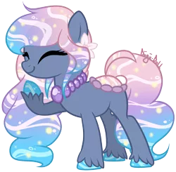 Size: 1837x1802 | Tagged: safe, artist:diigii-doll, derpibooru import, oc, oc:radiant springs, unofficial characters only, original species, pond pony, solo