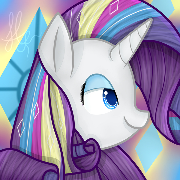 Size: 2500x2500 | Tagged: safe, artist:applejacks2, derpibooru import, rarity, portrait, rainbow power, solo