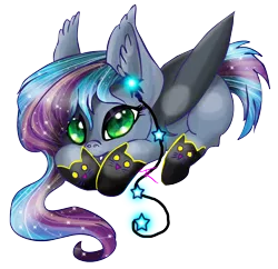 Size: 1282x1240 | Tagged: safe, artist:theneithervoid, derpibooru import, oc, oc:nashira, unofficial characters only, bat pony, pony, chibi, solo