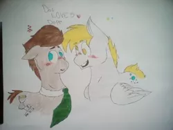 Size: 1600x1200 | Tagged: safe, artist:doclovesdope, derpibooru import, derpy hooves, doctor whooves, time turner, earth pony, pegasus, pony, alternate universe, crossover, crossover shipping, dopey hooves, gay, half r63 shipping, male, rule 63, shipping