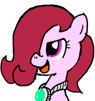 Size: 405x427 | Tagged: safe, artist:ficficponyfic, derpibooru import, edit, edited edit, oc, oc:emerald jewel, unofficial characters only, earth pony, pony, colt quest, alternate color palette, amulet, bad pony, color, colored, colt, evil, evil grin, femboy, male, pure unfiltered evil, red coat, red mane, silver, sneer, trap