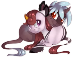 Size: 400x304 | Tagged: safe, artist:silentwulv, derpibooru import, oc, oc:arctos, oc:thura, unofficial characters only, prone