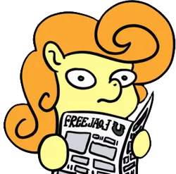 Size: 291x288 | Tagged: safe, artist:muffinexplosion, derpibooru import, carrot top, golden harvest, earth pony, pony, background pony, female, foal free press, mare, meme, newspaper, newspaper meme, reaction image, simple background, solo, transparent background, woonoggles