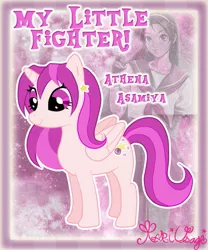 Size: 815x980 | Tagged: artist:kari-usagi, athena asamiya, derpibooru import, king of fighters, my little fighter, ponified, safe, snk