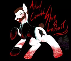 Size: 400x340 | Tagged: artist:synndicated, blood, cannibal shia lebouf, derpibooru import, grimdark, just do it, shia lebouf