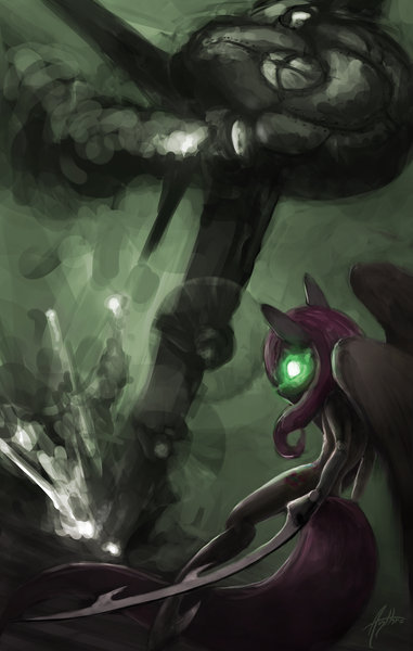 Size: 2937x4625 | Tagged: artist:anthropony, artist:sonar-doll, derpibooru import, fluttershy, mantis pony, safe