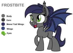 Size: 3507x2550 | Tagged: safe, artist:pananovich, derpibooru import, oc, oc:frostbite, unofficial characters only, bat pony, pony, female, mare