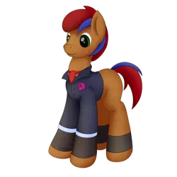 Size: 1024x1024 | Tagged: safe, artist:redquoz, derpibooru import, oc, oc:redpone, unofficial characters only, pony, ascot, blank flank, clothes, male, simple background, solo, spats, stallion, suave, suit, transparent background