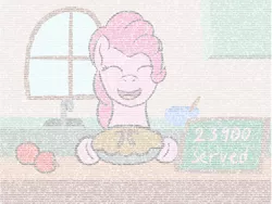 Size: 4800x3600 | Tagged: safe, artist:mkogwheel, derpibooru import, pinkie pie, food, mosaic, numbers, pi, pi day, pie, solo