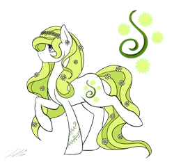 Size: 4047x3769 | Tagged: artist:tsand106, cutie mark, derpibooru import, floral head wreath, looking up, oc, oc:daisy chain, profile, raised hoof, safe, simple background, solo, transparent background, unofficial characters only