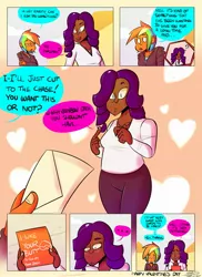 Size: 1489x2048 | Tagged: artist:rodscorpion, butts, comic, dark skin, derpibooru import, female, human, humanized, lesbian, rainbow dash, raridash, rarity, safe, shipping