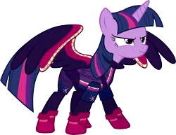 Size: 7263x5601 | Tagged: dead source, safe, artist:birdalliance, derpibooru import, twilight sparkle, twilight sparkle (alicorn), alicorn, pony, absurd resolution, assault fireteam, clothes, enhanced mode, female, fireteam, mare, nanosuit, solo