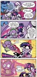Size: 790x1635 | Tagged: artist:brendahickey, baby spike, derpibooru import, filly, idw, night light, princess celestia, safe, spike, spoiler:comic, spoiler:comic40, the implications are horrible, twilight sparkle, twilight velvet, unfortunate implications, unintentionally hilarious