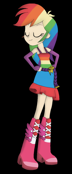 Size: 577x1384 | Tagged: safe, artist:applejacks2, derpibooru import, rainbow dash, equestria girls, human coloration, solo