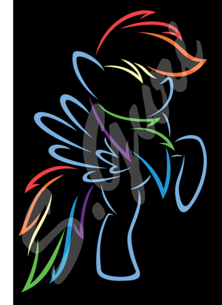 Size: 763x1046 | Tagged: safe, artist:s.guri, derpibooru import, rainbow dash, minimalist, obtrusive watermark, solo, watermark