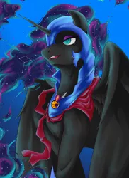 Size: 1488x2039 | Tagged: safe, artist:aerostoner, derpibooru import, nightmare moon, alicorn, pony, female, mare, solo